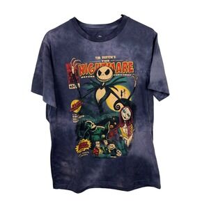 Disney Nightmare Before Christmas Jack Skellington Tie Dye Graphic T-Shirt L